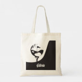 Aangepaste naam Hallo zwart-wit Golf Tote Bag (Achterkant)