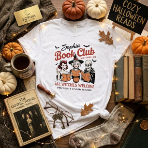 Aangepaste naam Halloween Boekclub Tri-Blend Shirt