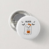 Aangepaste naam Halloween Boo winkelen Ronde Button 3,2 Cm (Voorkant /achterkant)