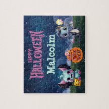 Aangepaste naam Halloween Draak Puzzel