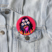 Aangepaste naam Halloween party badge. Ronde Button 7,6 Cm (In situ)