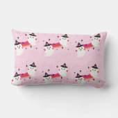 Aangepaste naam Halloween Pink en Black Ghost Kussen (Achterkant)