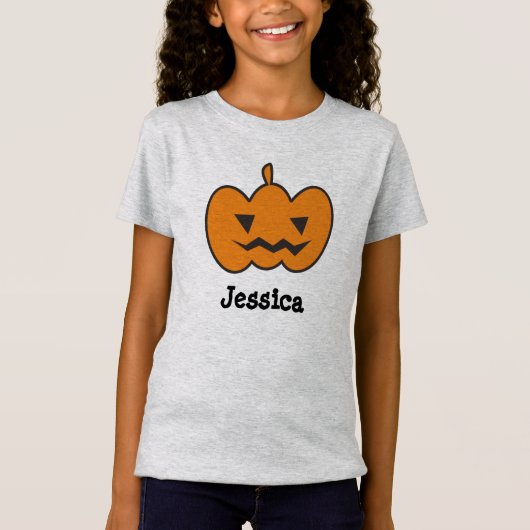 Aangepaste naam Halloween Pumpkin T-shirt (Voorkant)