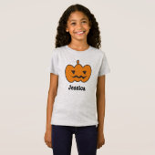 Aangepaste naam Halloween Pumpkin T-shirt (Voorkant volledig)