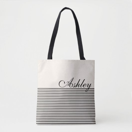 Aangepaste naam halve aantekening tote bag (Voorkant)