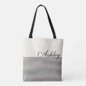 Aangepaste naam halve aantekening tote bag (Achterkant)