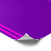 Aangepaste naam hamster paarse roze strepen poster (Hoek)