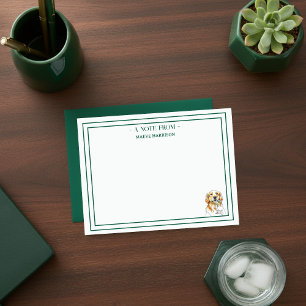 Aangepaste naam Hand getrokken Golden Retriever Fl Notitiekaartje