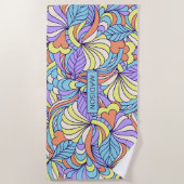 Aangepaste naam Handdoeken Kleurrijke Doodles (Voorkant)