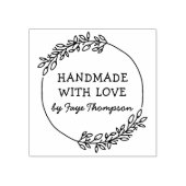 Aangepaste naam Handgemaakt met Liefde Rubberstempel (Afrduk)