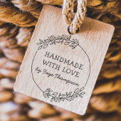 Aangepaste naam Handgemaakt met Liefde Rubberstempel