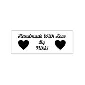 Aangepaste naam Handgemaakt met Love stempel (Gestempeld)