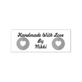 Aangepaste naam Handgemaakt met Love stempel (Gestempeld)