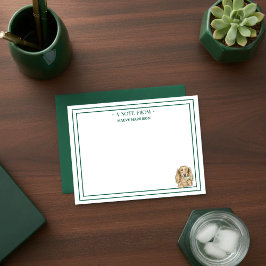 Aangepaste naam handgetekende dachshund martini vl notitiekaartje