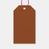 Aangepaste naam handgetekende kerstboom bruin cadeaulabel (Achterkant)