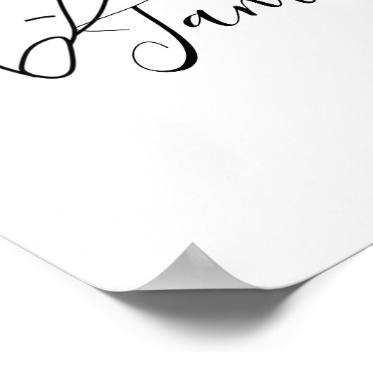 Aangepaste naam Handlijn Poster (Hoek)