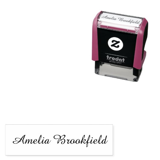 Aangepaste naam handtekening bedrijfsleider zelfinktende stempel (In situ)