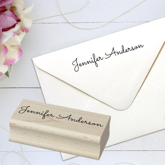 Aangepaste naam handtekening gepersonaliseerd rubberstempel