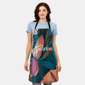 Aangepaste naam handtekening handschrift Tropisch Schort (Gedragen)