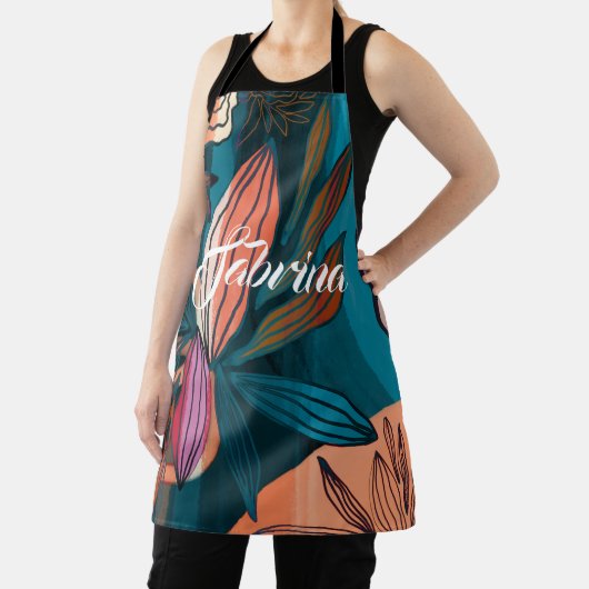 Aangepaste naam handtekening handschrift Tropisch Schort (Insitu)