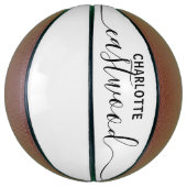 Aangepaste naam handtekening script basketbal (Verticaal)
