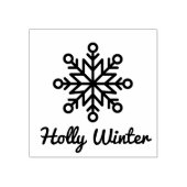 Aangepaste naam Handtekening Winter Snowflake Rubberstempel (Afrduk)
