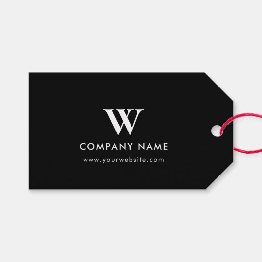 Aangepaste Naam Hang Kleding Labels met String & H Cadeaulabel (Voorkant (Horizontaal))