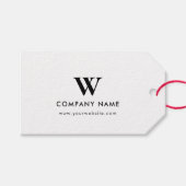 Aangepaste Naam Hang Kleding Labels met String & H Cadeaulabel (Voorkant (Horizontaal))