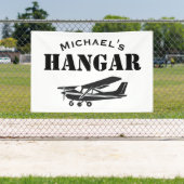 Aangepaste naam Hangar Cessna Vliegtuig Piloot Luc Spandoek (Insitu)