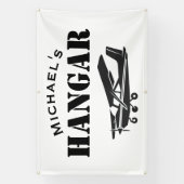 Aangepaste naam Hangar Cessna Vliegtuig Piloot Luc Spandoek (Verticaal)