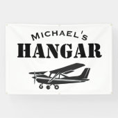 Aangepaste Naam Hangar Cessna Vliegtuigpiloot Luch Spandoek (Horizontaal)
