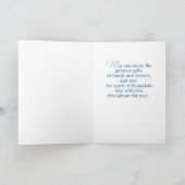 Aangepaste naam Hanukkah Menorah op Dark Blue Kaart (Binnen)