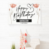 Aangepaste Naam Happy Birthday Banner Gift voor Vr (Insitu)