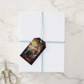 Aangepaste naam Happy Easter Bunny met paaseieren Cadeaulabel (Met Touw)