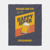 Aangepaste naam Happy Hour Fleece Deken (Voorkant)