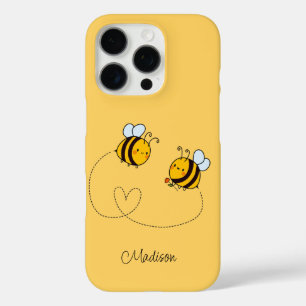 Aangepaste naam Happy Love Bees iPhone 16 Pro Hoesje