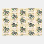 Aangepaste naam Happy St Patricks Day Sugar Skull Inpakpapier Vel (Voorkant 2)