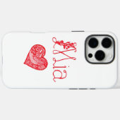 Aangepaste naam & hart – gepersonaliseerde iPhone Case-Mate iPhone Case (Achterkant (horizontaal))
