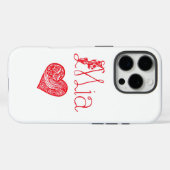 Aangepaste naam & hart – gepersonaliseerde iPhone Case-Mate iPhone Case (Achterkant (horizontaal))