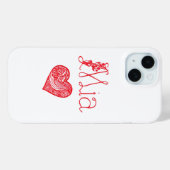 Aangepaste naam & hart – gepersonaliseerde iPhone Case-Mate iPhone Case (Achterkant (horizontaal))