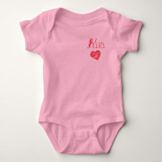 Aangepaste naam & hart – Persoonlijk gebreide baby Romper