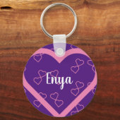 Aangepaste naam hart sleutelhanger (Voorkant)