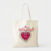 Aangepaste naam hart tote bag (Voorkant)