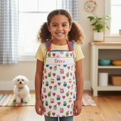 Aangepaste naam Harten en Ice Cream Apron voor kin Schort