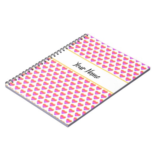 Aangepaste naam Hartpatroon Notitieboek (Linkerzijde)