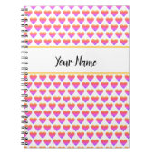 Aangepaste naam Hartpatroon Notitieboek (Voorkant)