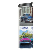 Aangepaste naam Havana CUBA Cars Thermosbeker (Gedraaid links)