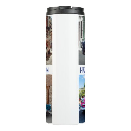 Aangepaste naam Havana CUBA Cars Thermosbeker (Achterkant)