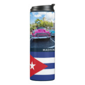 Aangepaste naam Havana CUBA Cars Thermosbeker (Gedraaid links)