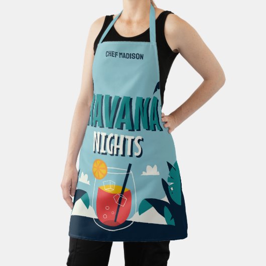 Aangepaste naam "Havana Nights" Schort (Insitu)